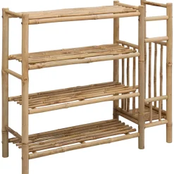 vidaXL Schoenenrek 88 x 27 x 80 cm Bamboe Naturel