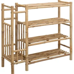 vidaXL Schoenenrek 88 x 27 x 80 cm Bamboe Naturel