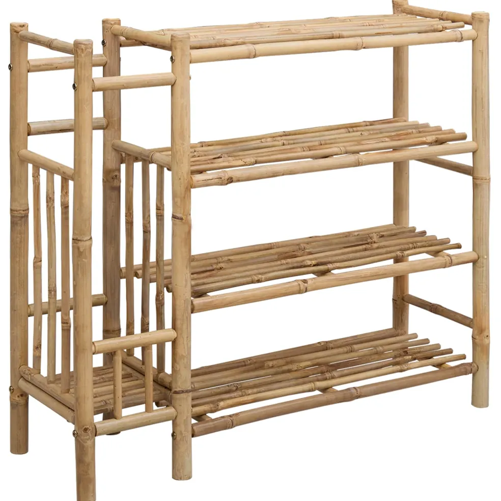 vidaXL Schoenenrek 88 x 27 x 80 cm Bamboe Naturel