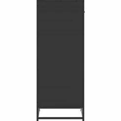 vidaXL Schoenenrek 48x38x97,5 cm bewerkt hout zwart