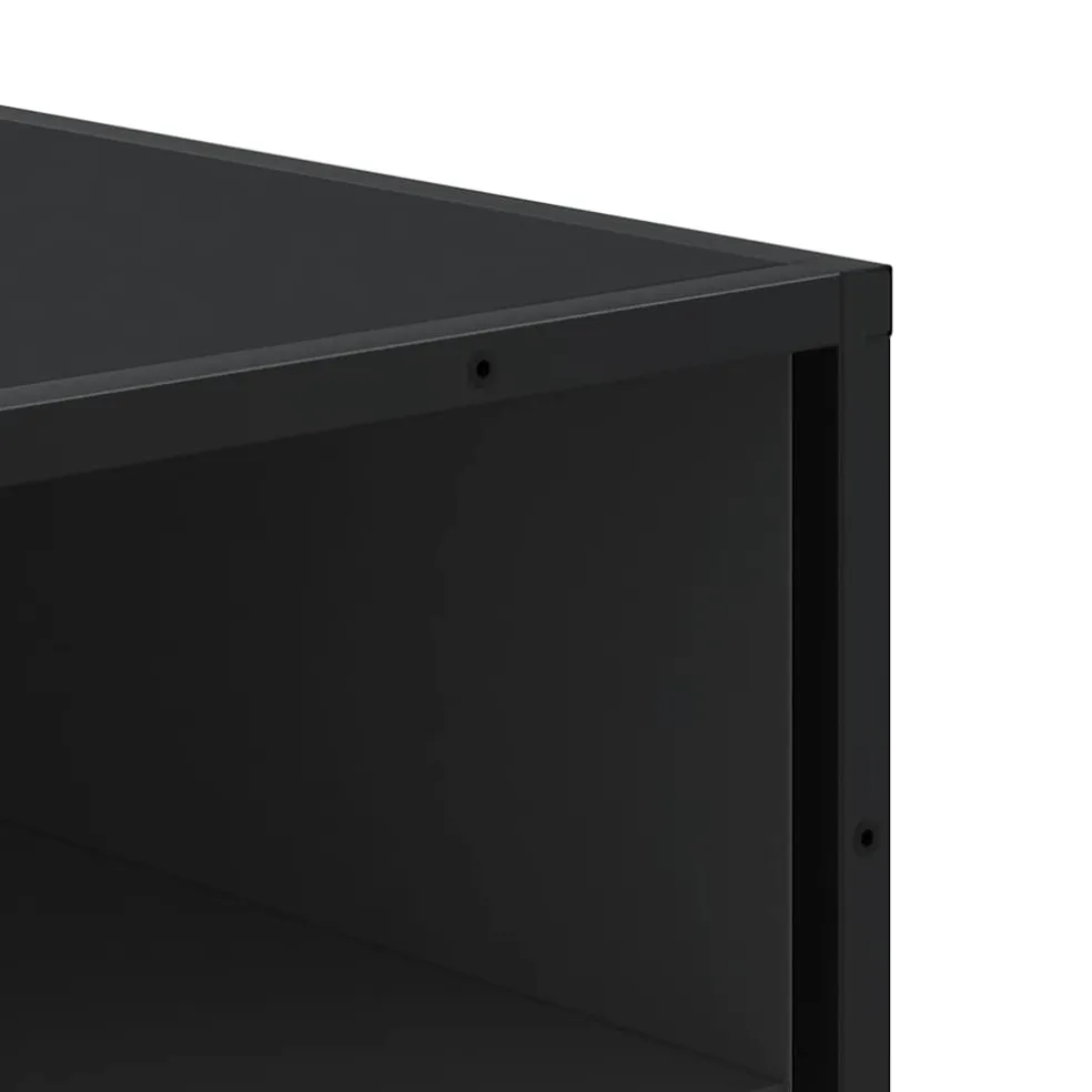 vidaXL Schoenenrek 48x38x97,5 cm bewerkt hout zwart