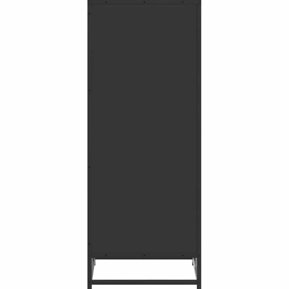 vidaXL Schoenenrek 48x38x97,5 cm bewerkt hout zwart