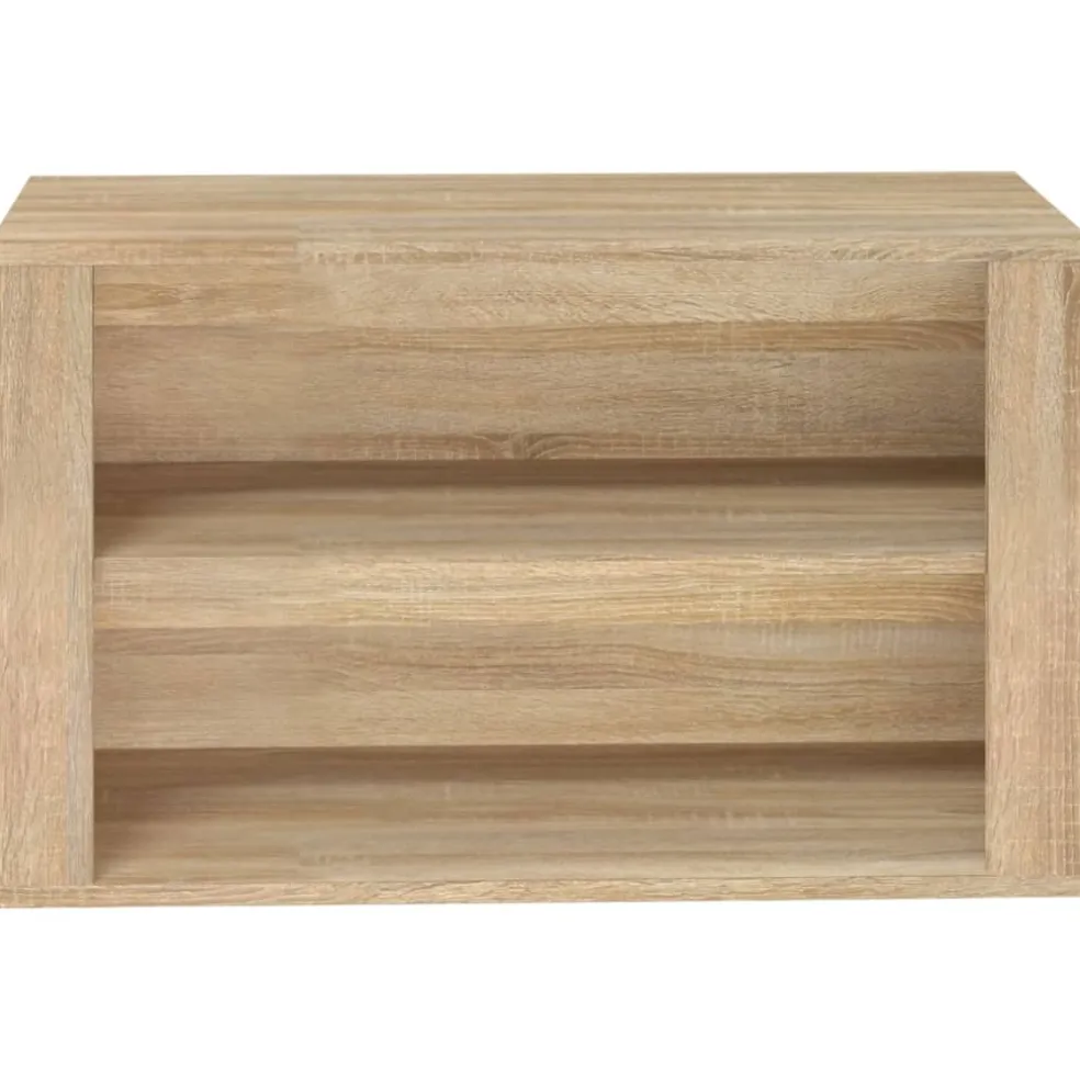 vidaXL Schoenenrek 75x35x45 cm bewerkt hout sonoma eikenkleurig