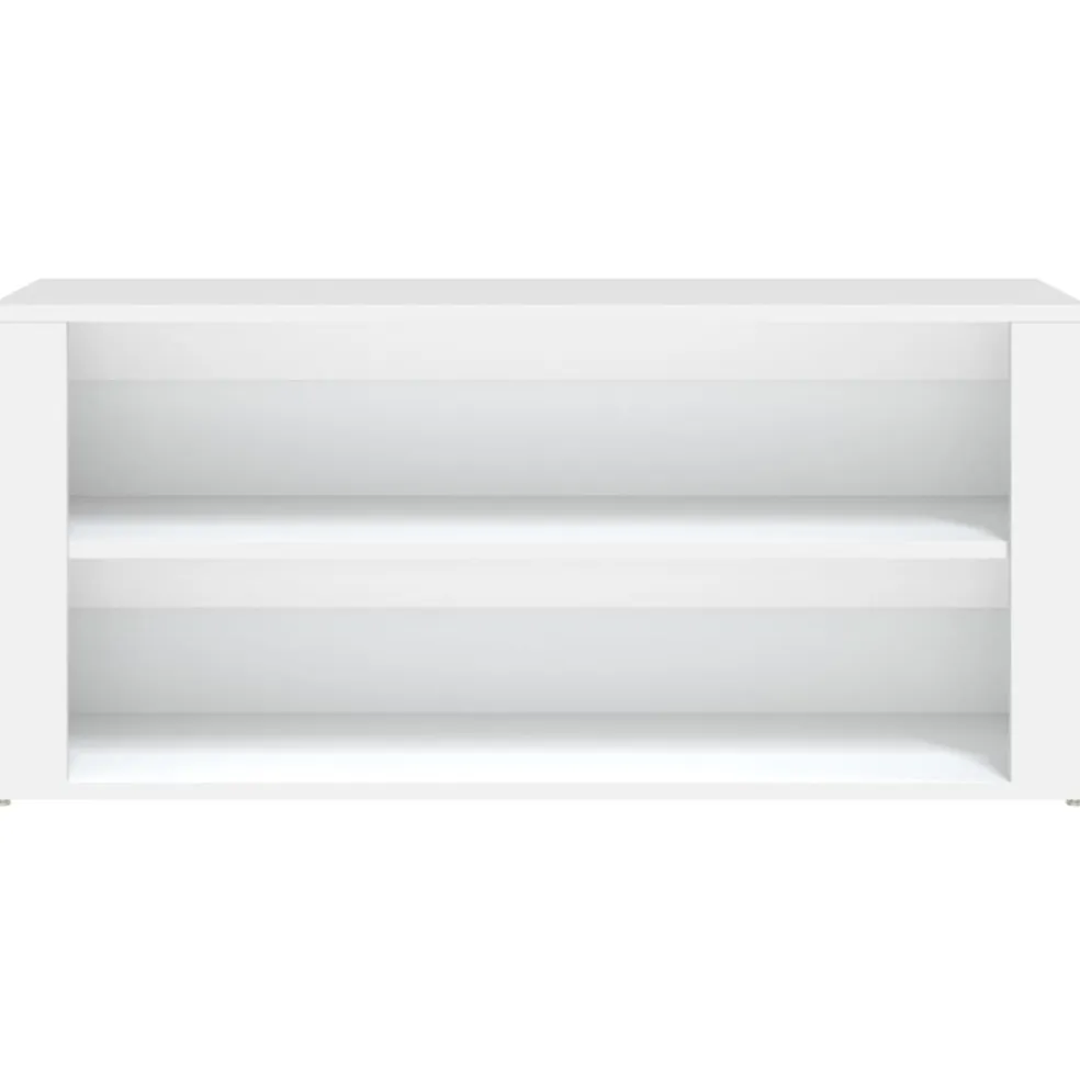 vidaXL Schoenenrek 100x35x45 cm bewerkt hout wit