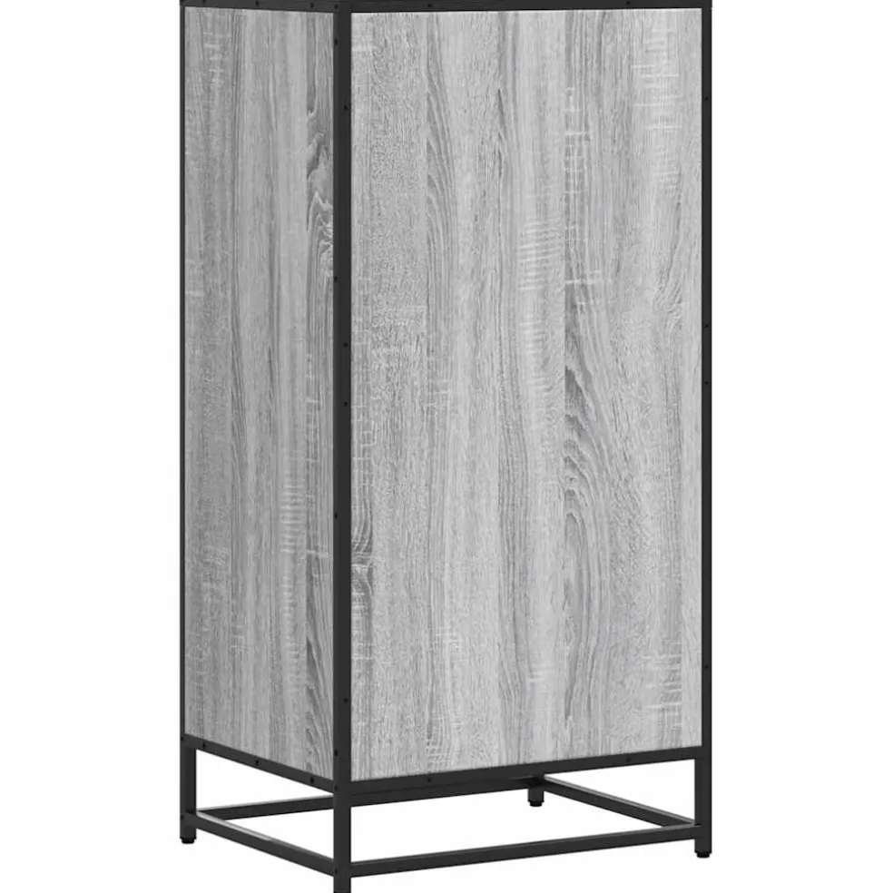 vidaXL Schoenenrek 48x38x97,5 cm bewerkt hout grijs sonoma eikenkleur