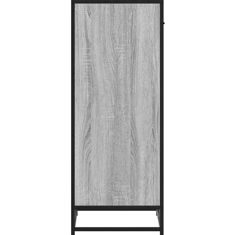 vidaXL Schoenenrek 48x38x97,5 cm bewerkt hout grijs sonoma eikenkleur