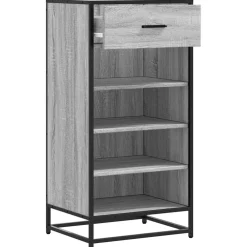 vidaXL Schoenenrek 48x38x97,5 cm bewerkt hout grijs sonoma eikenkleur