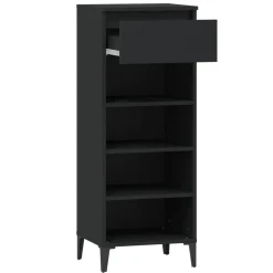 vidaXL Schoenenrek 40x36x105 cm bewerkt hout zwart