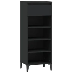 vidaXL Schoenenrek 40x36x105 cm bewerkt hout zwart