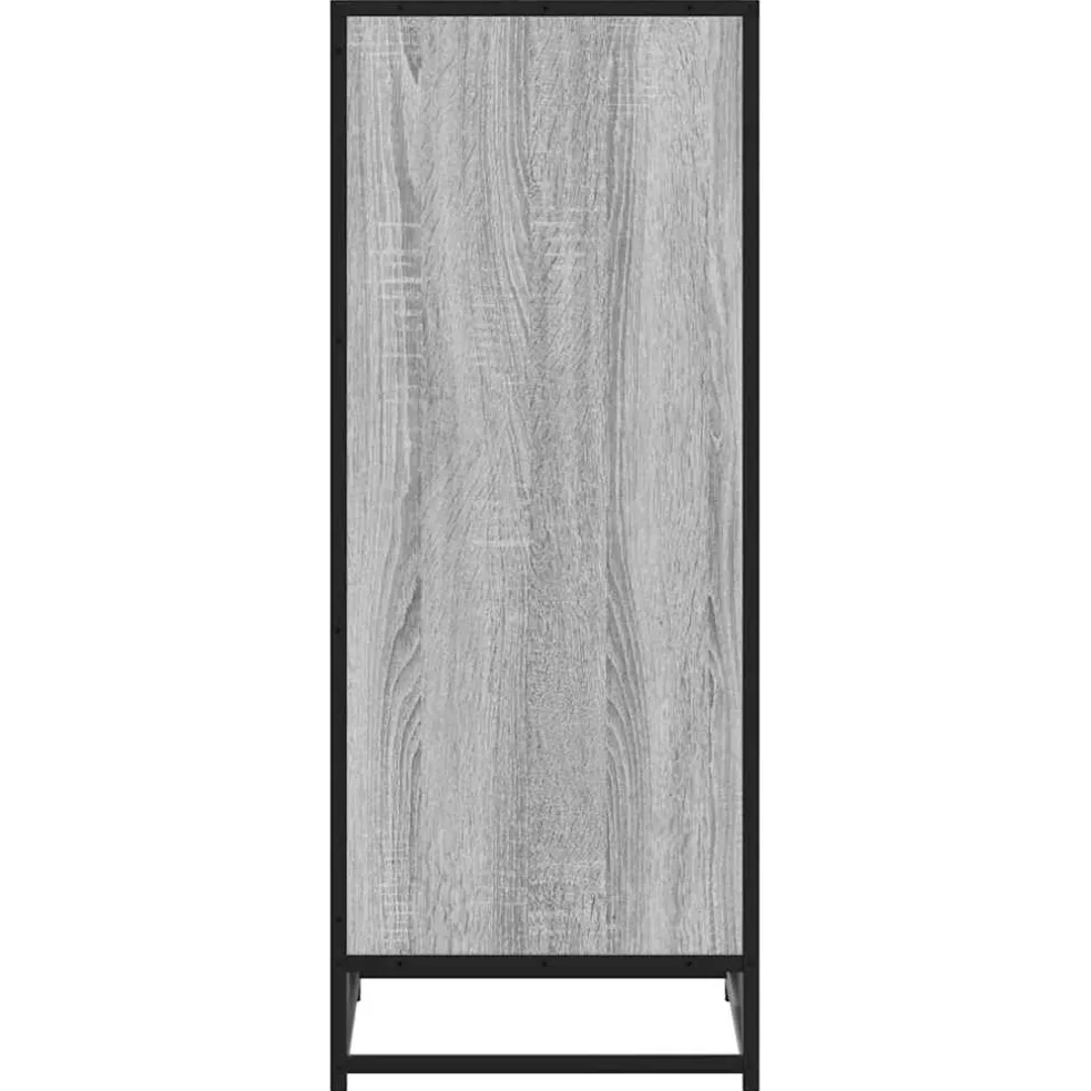 vidaXL Schoenenrek 48x38x97,5 cm bewerkt hout grijs sonoma eikenkleur
