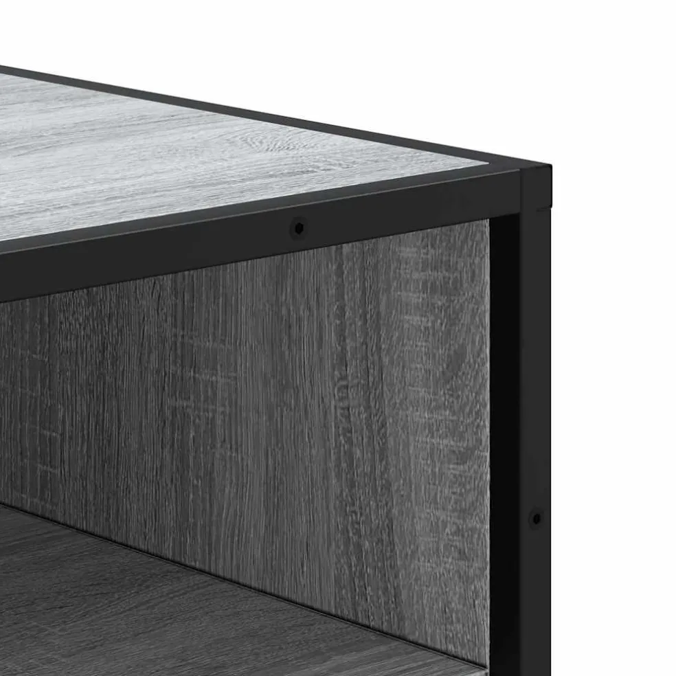 vidaXL Schoenenrek 48x38x97,5 cm bewerkt hout grijs sonoma eikenkleur