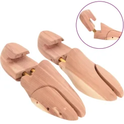 vidaXL Schoenspanner met schoenlepel EU 36-37 massief cederhout