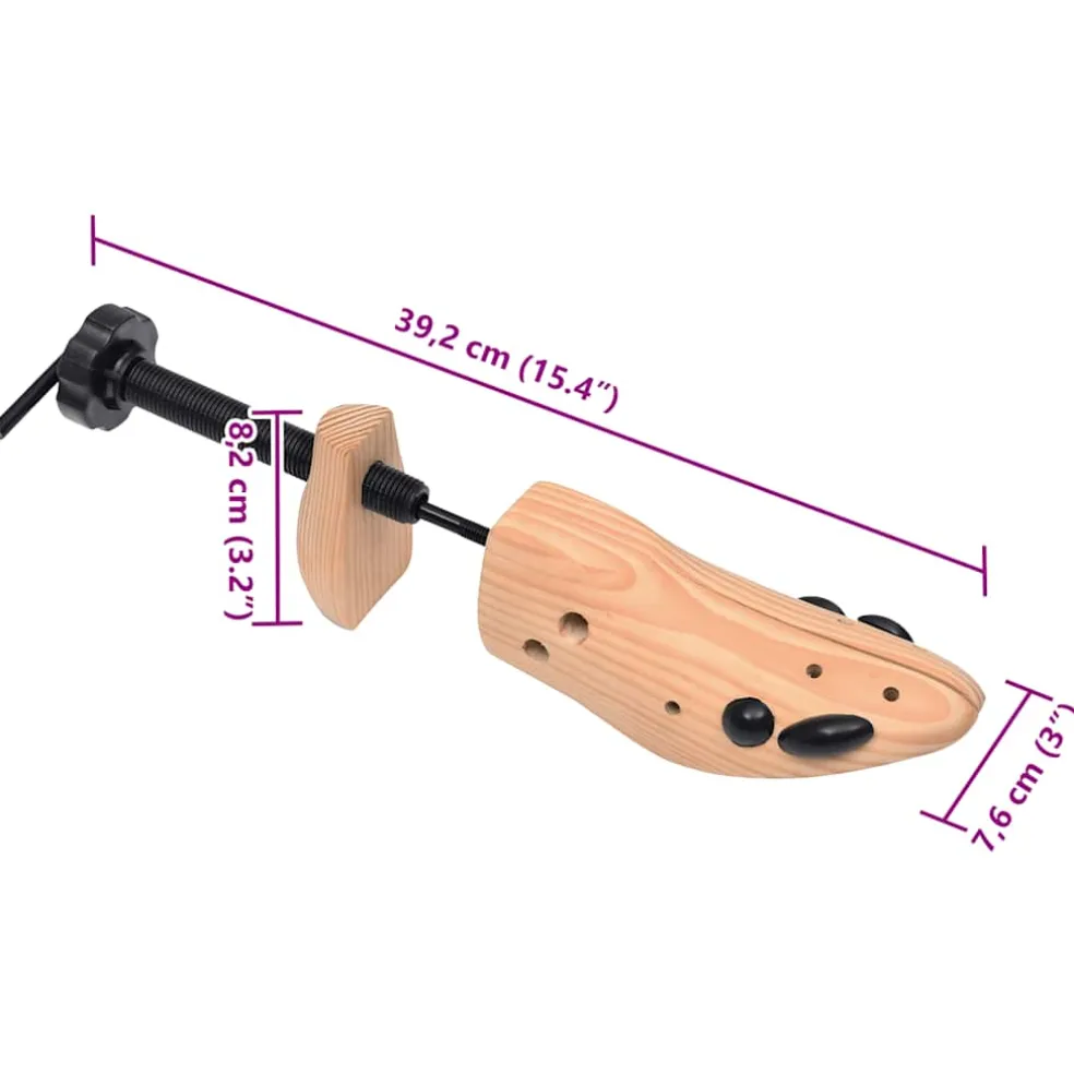 vidaXL Schoenspanners maat 36-40 massief grenenhout