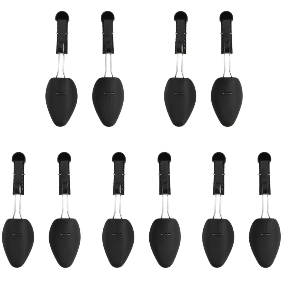 vidaXL Schoenspanners 5 paar EU 35-38 kunststof zwart