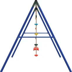 vidaXL Schommelset met schommel, ladder en klimtouw met schijven