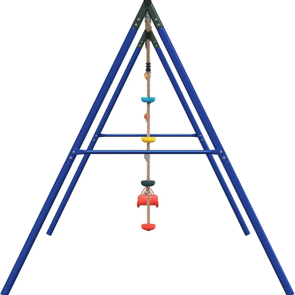 vidaXL Schommelset met schommel, ladder en klimtouw met schijven