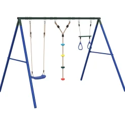 vidaXL Schommelset met schommels, trapeze en ladder