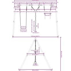 vidaXL Schommelset met schommels, trapeze en ladder