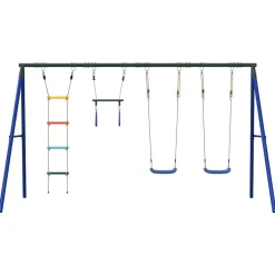 vidaXL Schommelset met schommels, trapeze en ladder