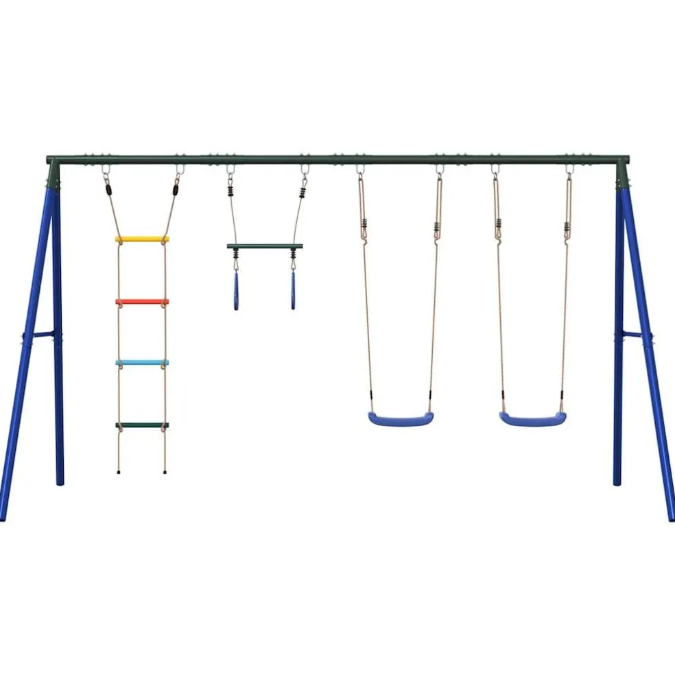 vidaXL Schommelset met schommels, trapeze en ladder