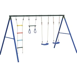 vidaXL Schommelset met schommels, trapeze en ladder