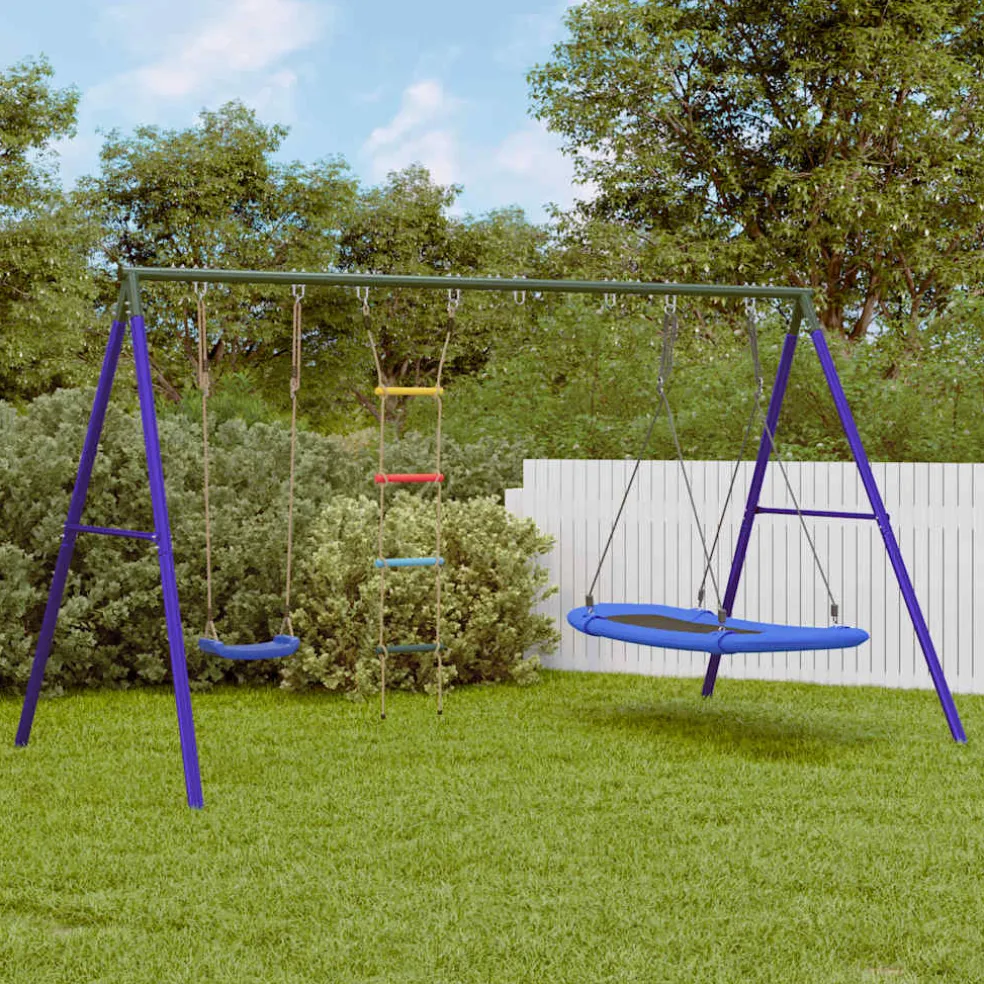 vidaXL Schommelset met schommel, ladder en nestschommel