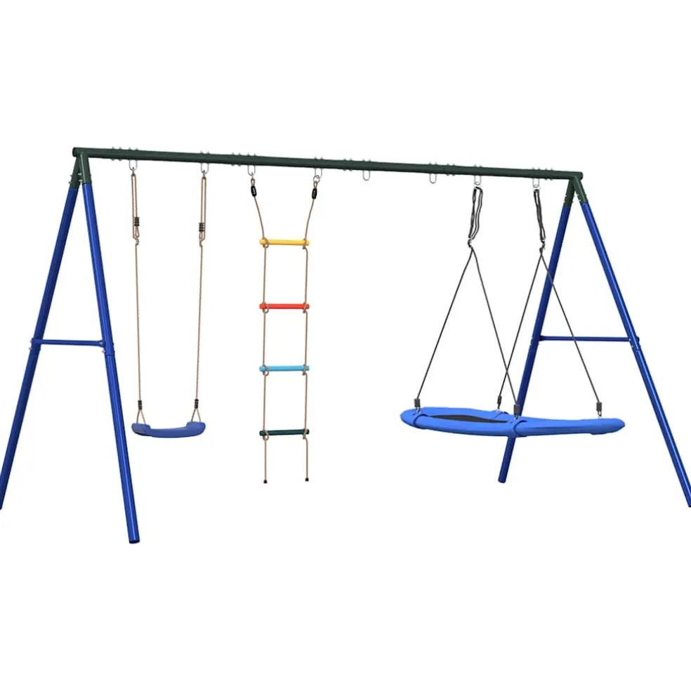 vidaXL Schommelset met schommel, ladder en nestschommel
