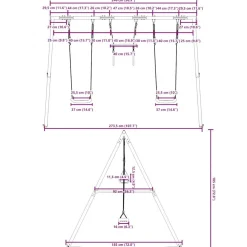 vidaXL Schommelset met schommels en trapeze