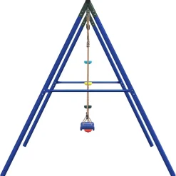 vidaXL Schommelset met schommel en klimtouw met schijven