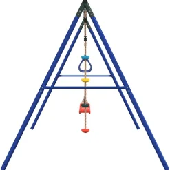 vidaXL Schommelset met schommels, trapeze en klimschommel met schijven