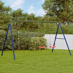 vidaXL Schommelset met schommels, trapeze en klimschommel met schijven