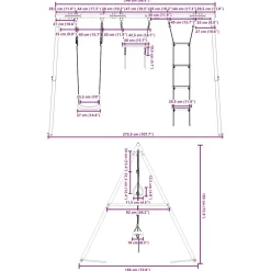 vidaXL Schommelset met schommel, trapeze en ladder