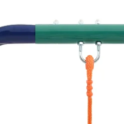 vidaXL Schommelset met turnringen en 4 zitjes staal