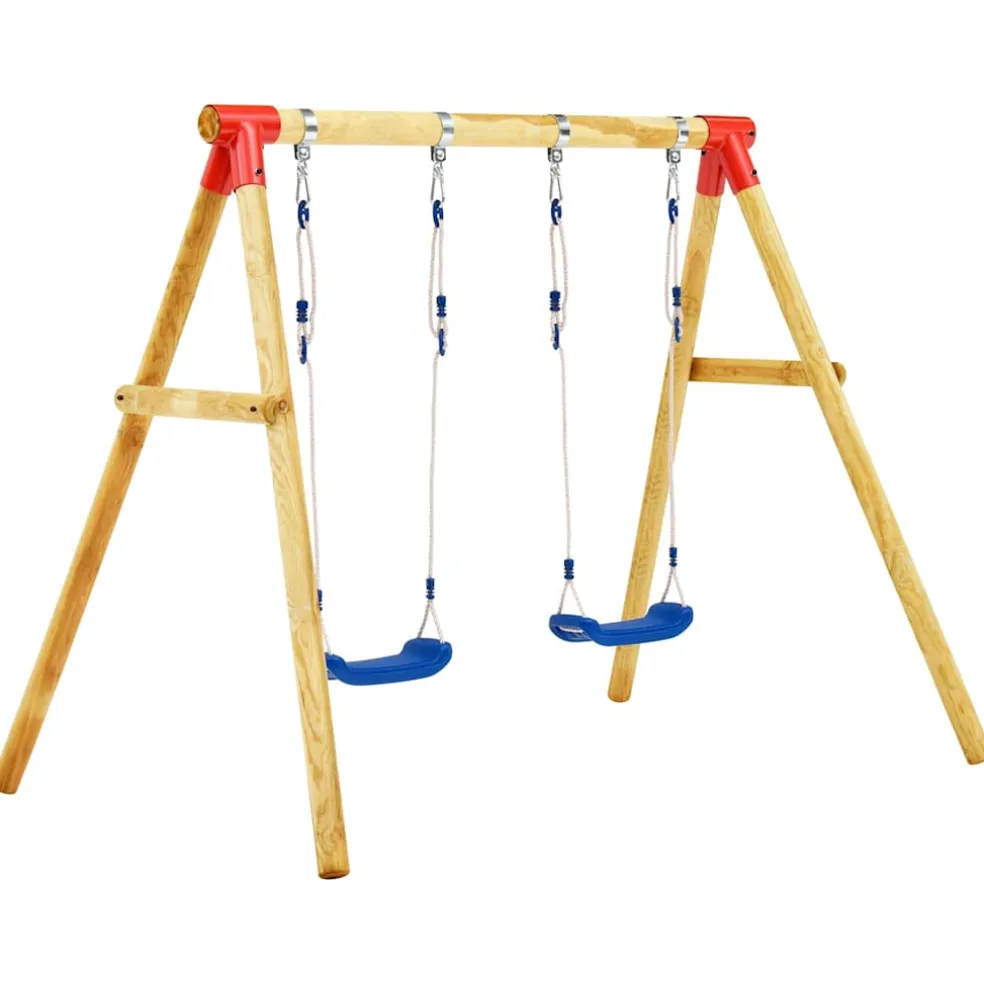 vidaXL Schommelset 230x130x166 cm grenenhout