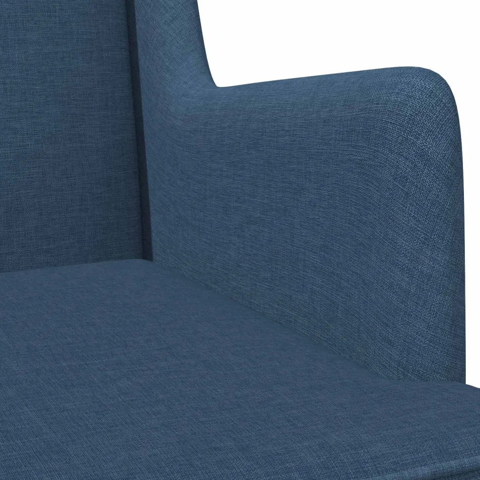 vidaXL Schommelstoel Blauw 62 x 80 x 85 cm Stof