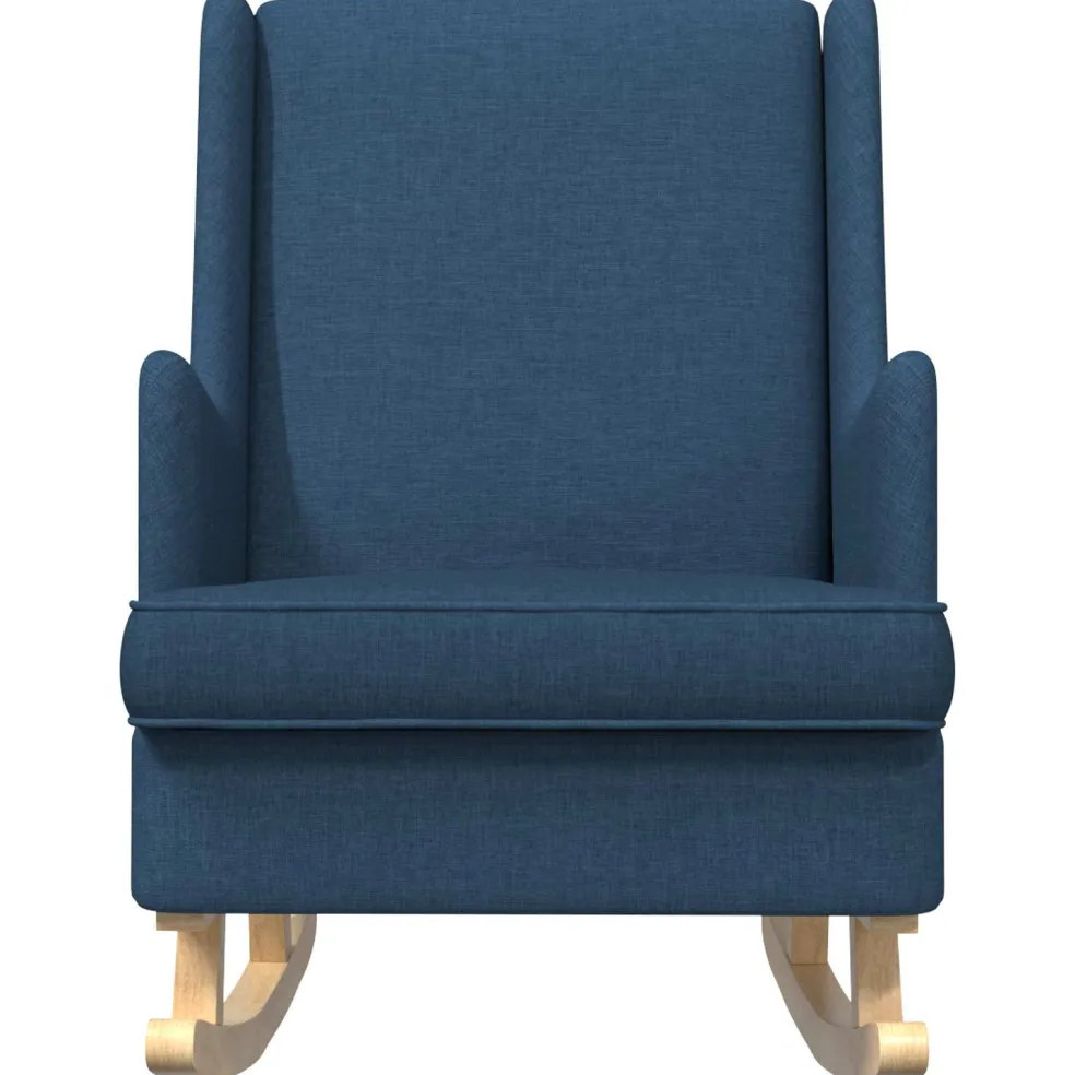 vidaXL Schommelstoel Blauw 62 x 80 x 85 cm Stof