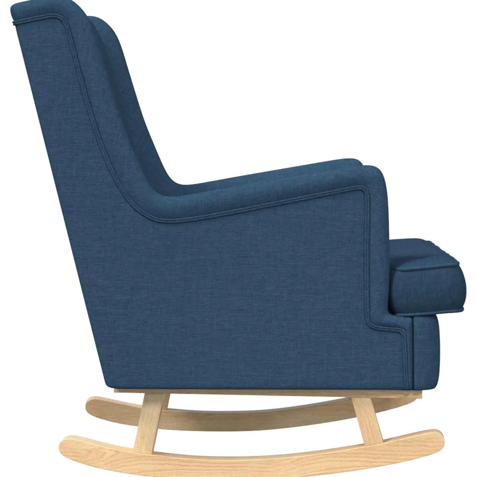vidaXL Schommelstoel Blauw 62 x 80 x 85 cm Stof