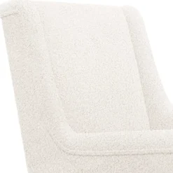 vidaXL Schommelstoel Crèmekleurig 62 x 80 x 85 cm Bouclé