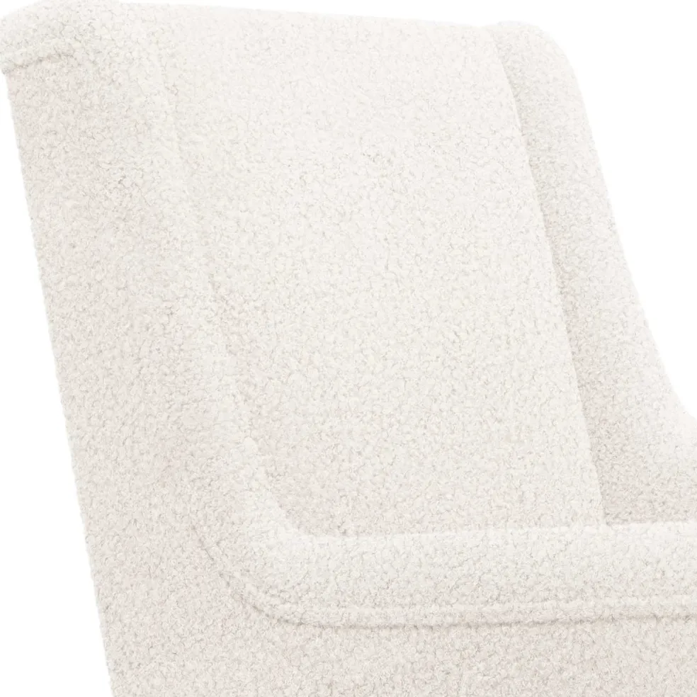 vidaXL Schommelstoel Crèmekleurig 62 x 80 x 85 cm Bouclé