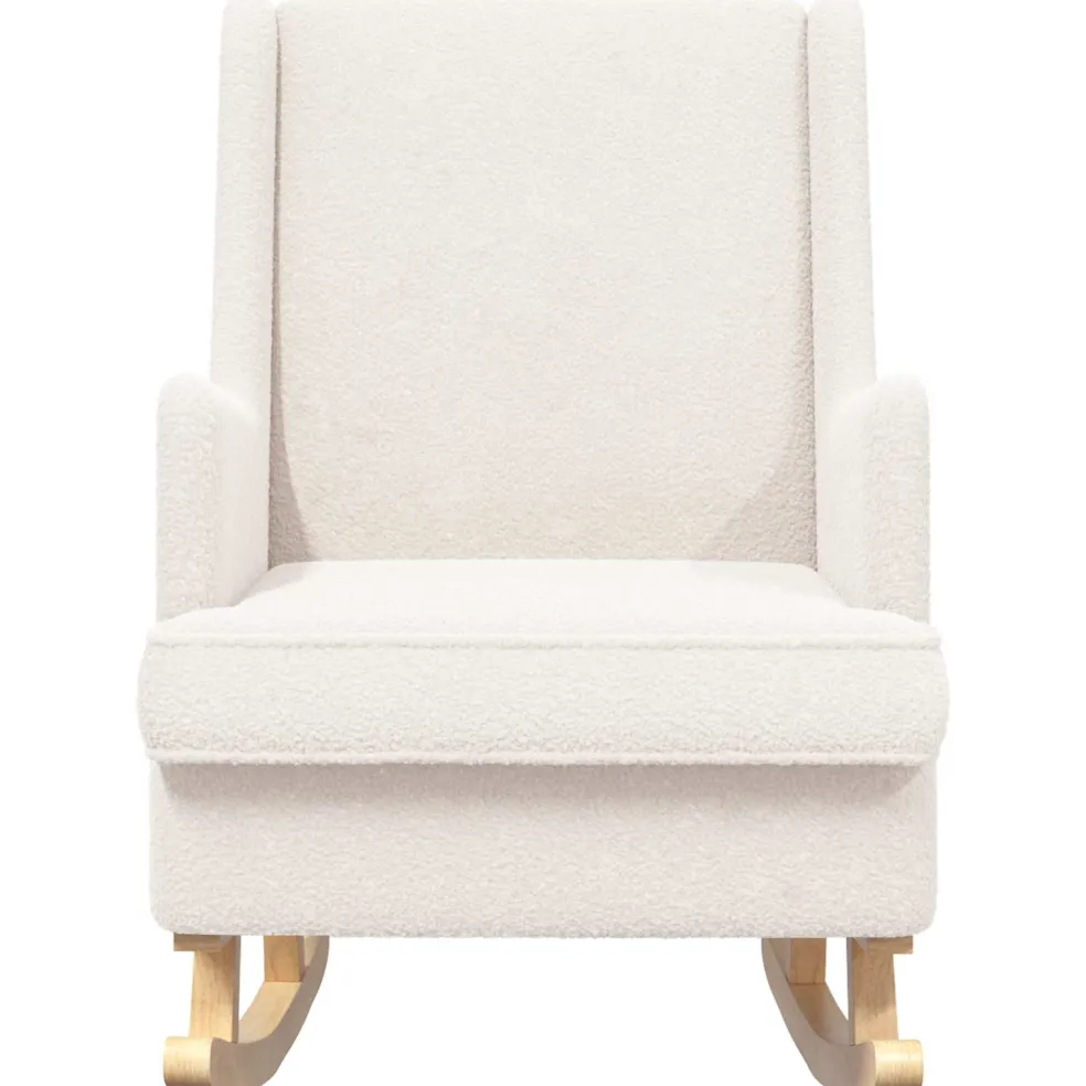 vidaXL Schommelstoel Crèmekleurig 62 x 80 x 85 cm Bouclé