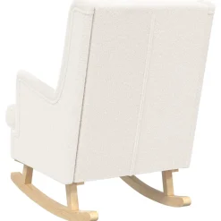 vidaXL Schommelstoel Crèmekleurig 62 x 80 x 85 cm Bouclé