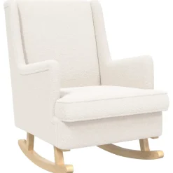 vidaXL Schommelstoel Crèmekleurig 62 x 80 x 85 cm Bouclé