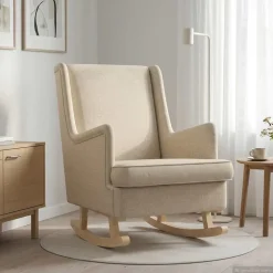 vidaXL Schommelstoel Crème 62 x 80 x 85 cm Stof