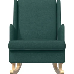 vidaXL Schommelstoel Donkergroen 62 x 80 x 85 cm Stof
