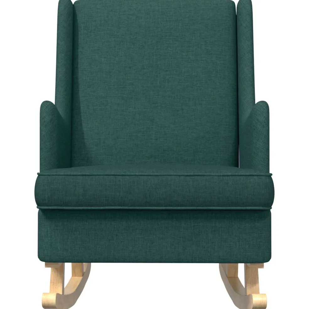 vidaXL Schommelstoel Donkergroen 62 x 80 x 85 cm Stof