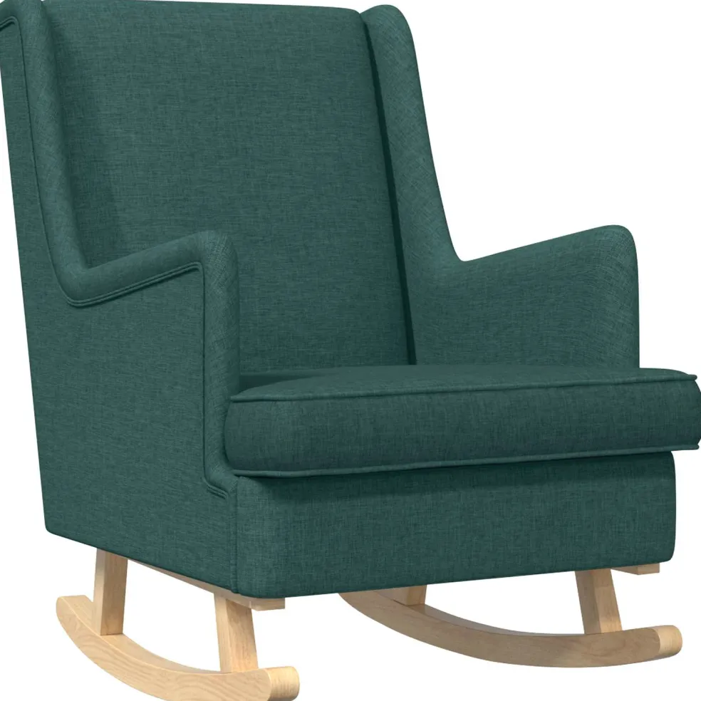 vidaXL Schommelstoel Donkergroen 62 x 80 x 85 cm Stof