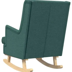 vidaXL Schommelstoel Donkergroen 62 x 80 x 85 cm Stof