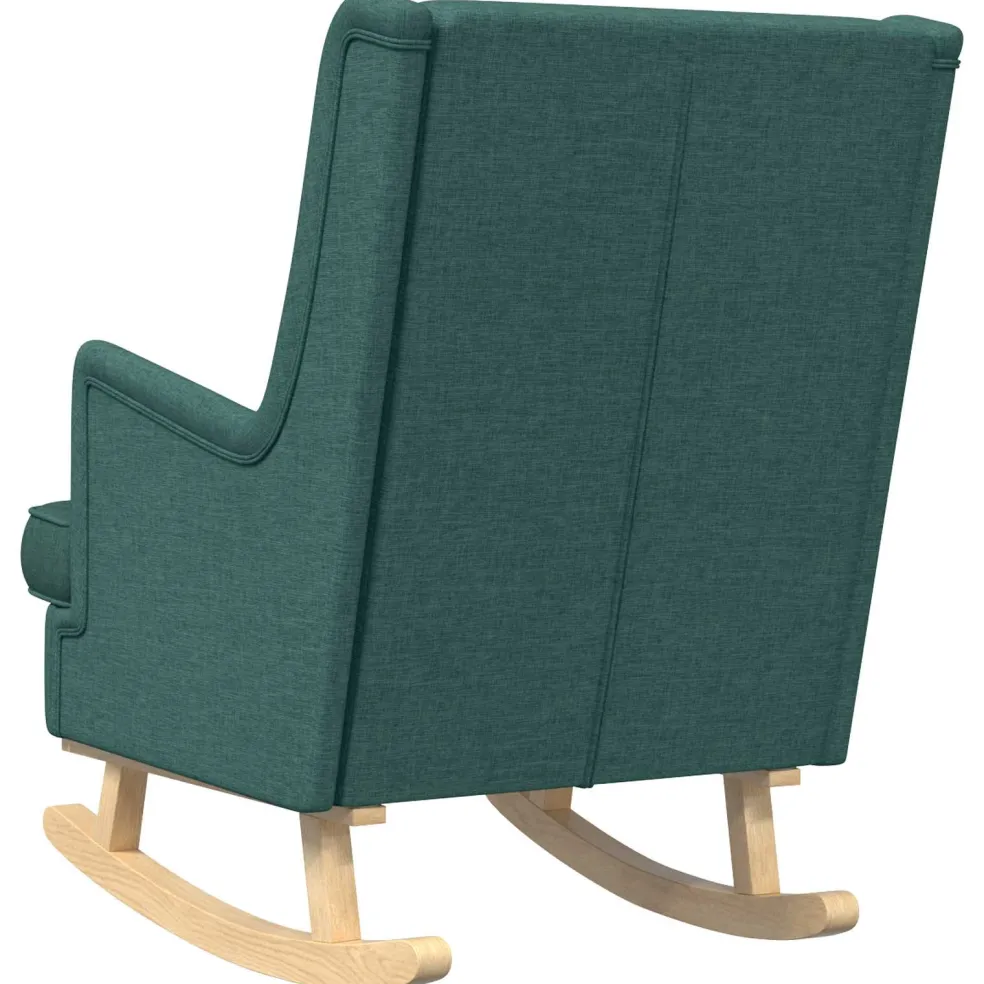 vidaXL Schommelstoel Donkergroen 62 x 80 x 85 cm Stof
