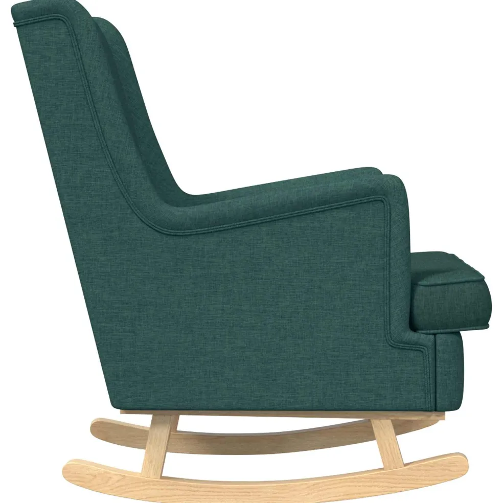 vidaXL Schommelstoel Donkergroen 62 x 80 x 85 cm Stof
