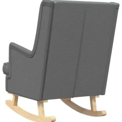 vidaXL Schommelstoel Donkergrijs 62 x 80 x 85 cm Stof